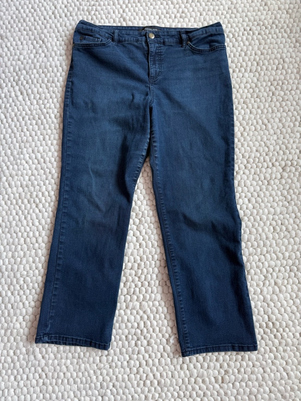 Bandolino Mandie Dark Blue Wash Women's Jeans 16PS 5 Pocket Design Zip Fly